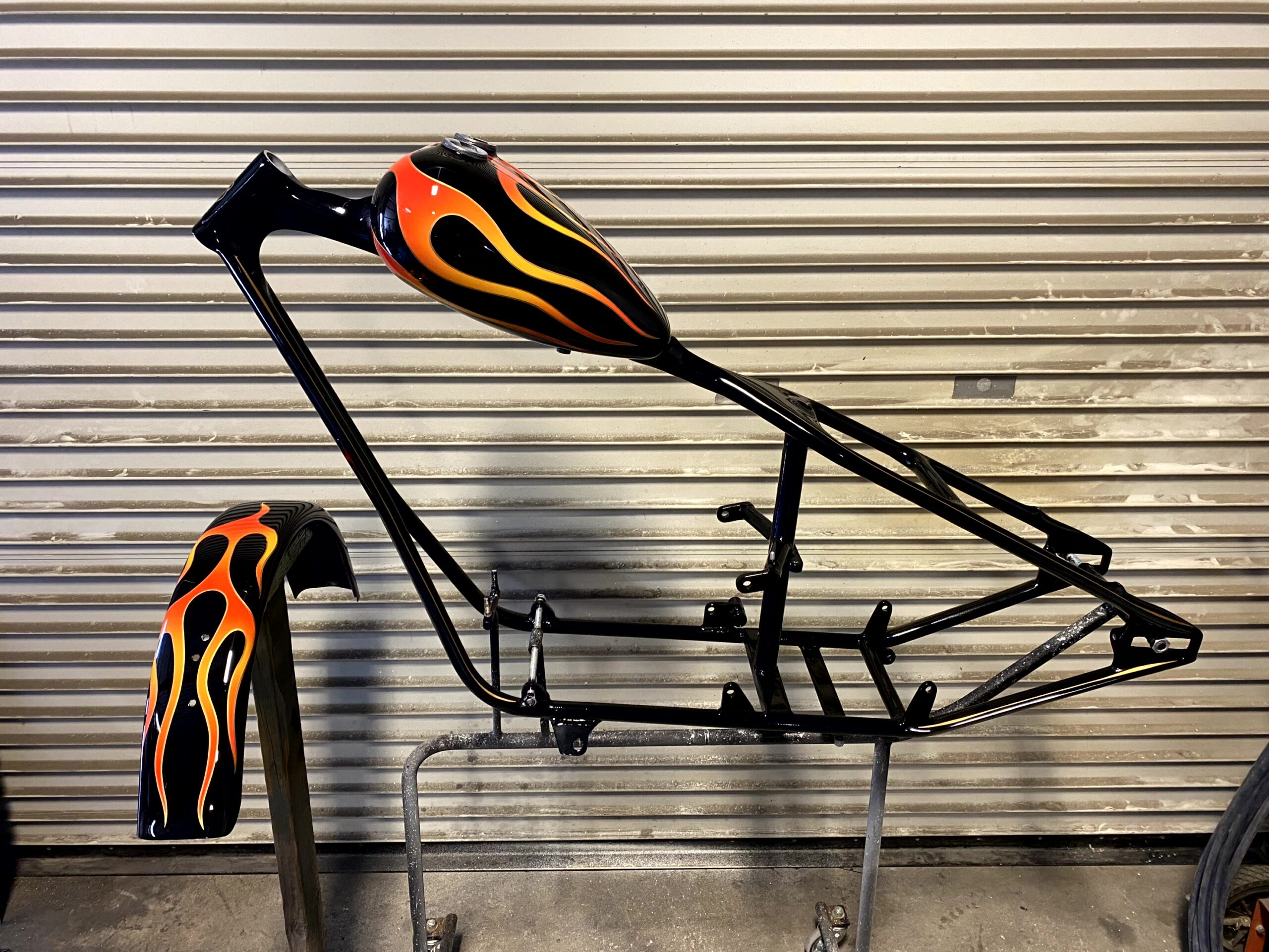 Old-school custom motorcycle from Freds Frames