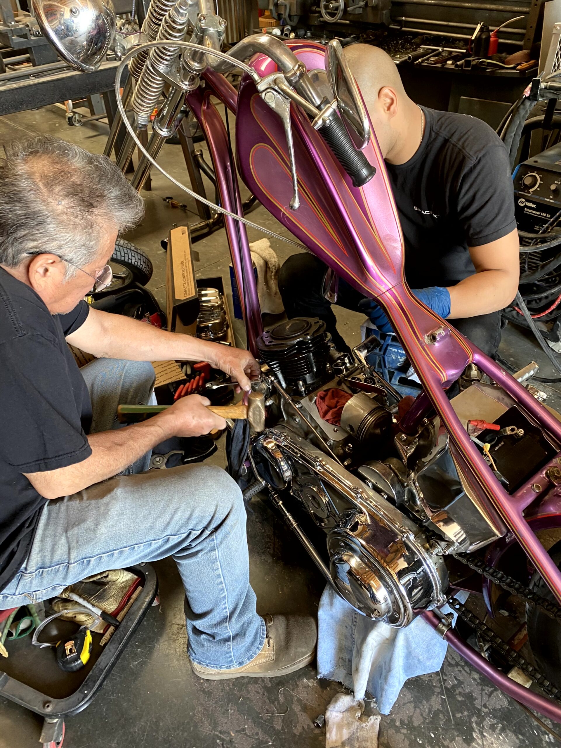 Custom motorcycle frame and build components
