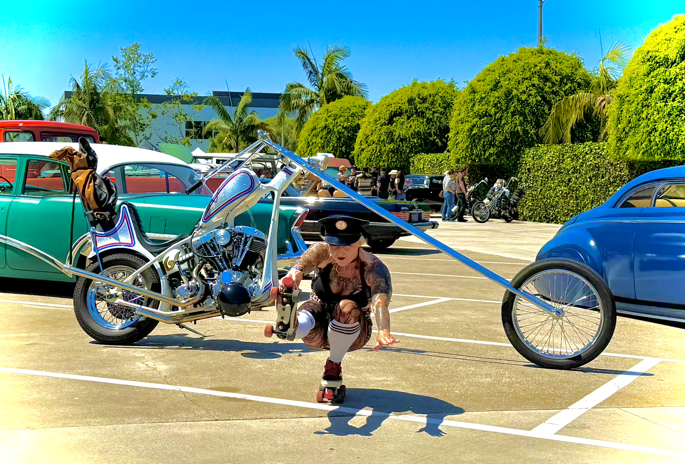 Custom painted motorcycle detail